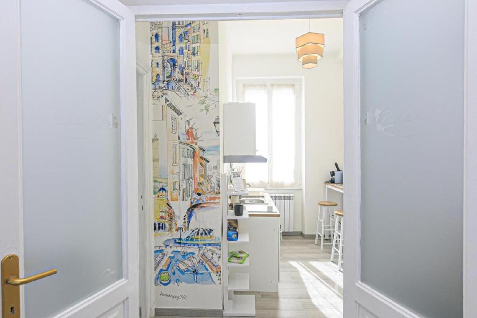 Apartament Plein Ciel - Attico Vicino Al Centro - Parcheggio Privato Genua Zewnętrze zdjęcie
