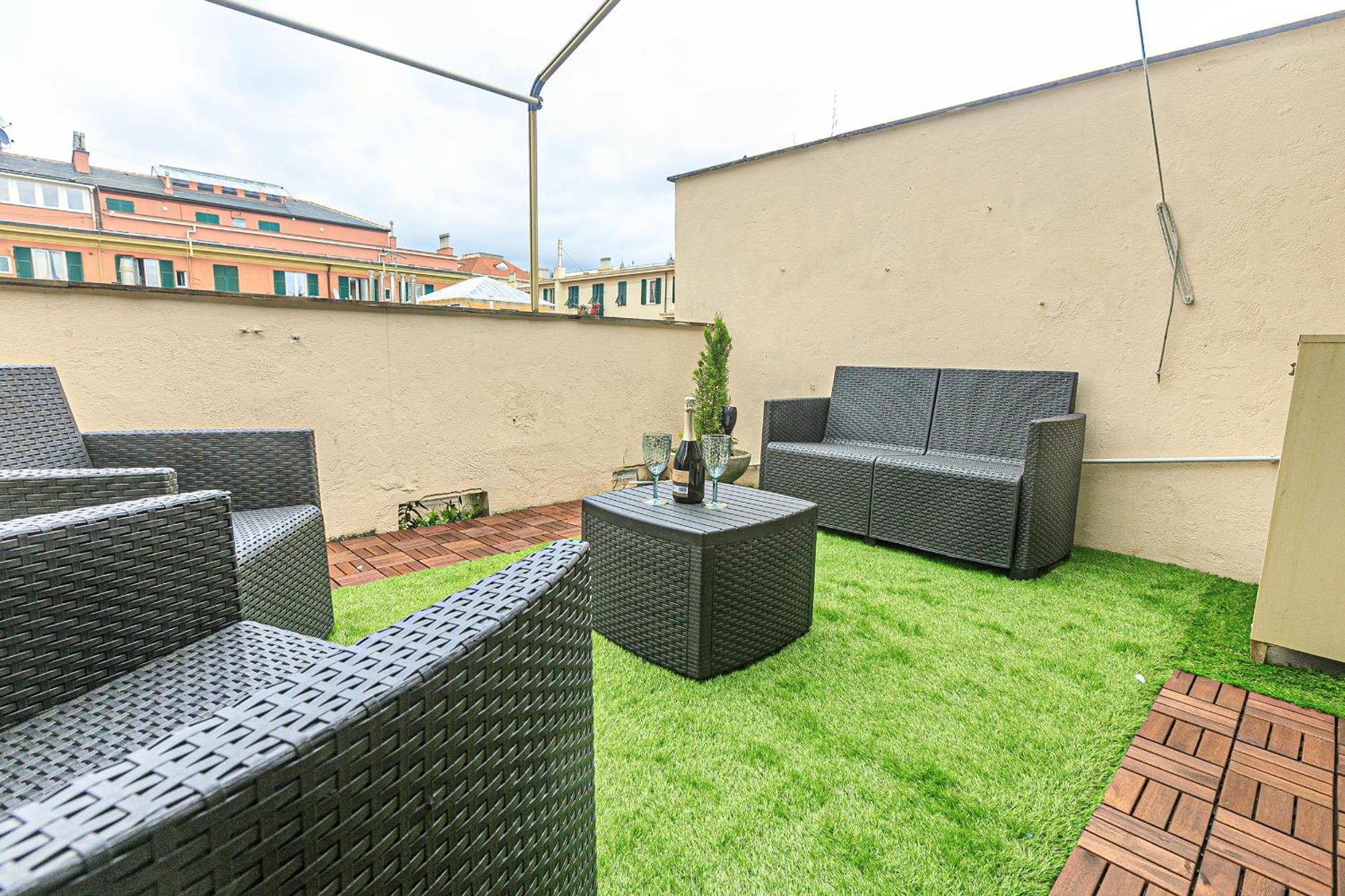 Apartament Plein Ciel - Attico Vicino Al Centro - Parcheggio Privato Genua Zewnętrze zdjęcie